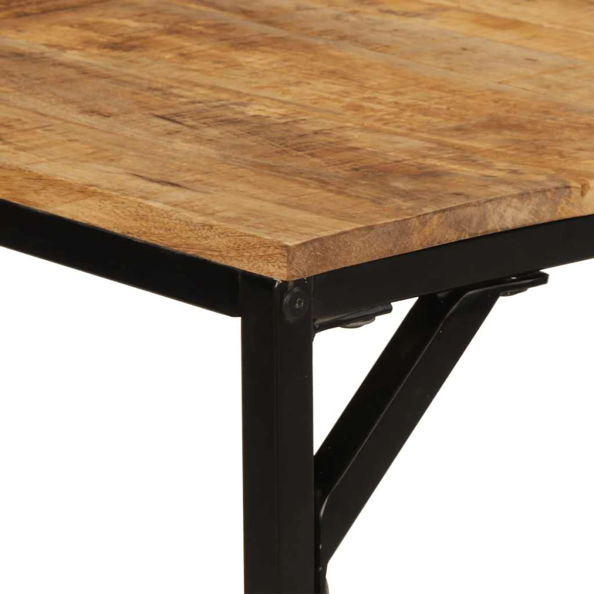 vidaXL VidaXL Dining Table 140 x 70 x 75 cm Solid Mango Wood With Rough Finish For Family Dining - Dining Table