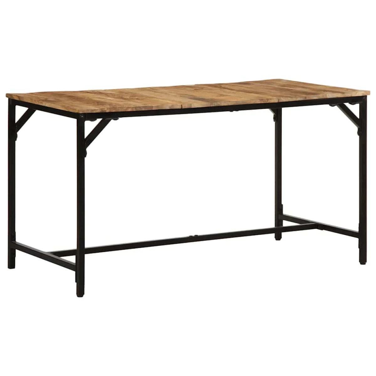VidaXL Dining Table 140 x 70 x 75 cm Solid Mango Wood With Rough Finish For Family Dining by vidaXL
