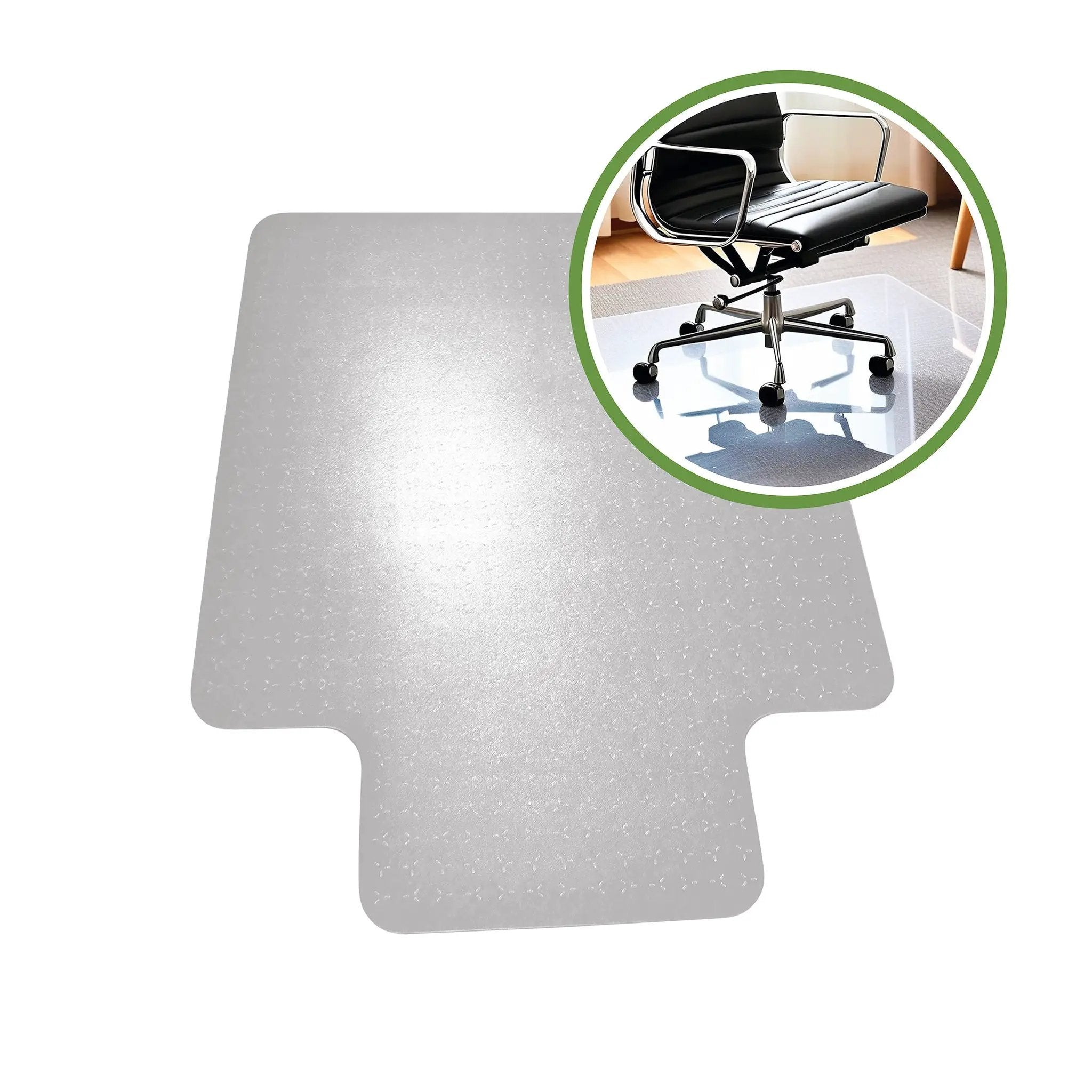 Floortex Cleartex TrYlok PVC Chair Mat for Low Pile Carpets up to 6mm - Office Mats