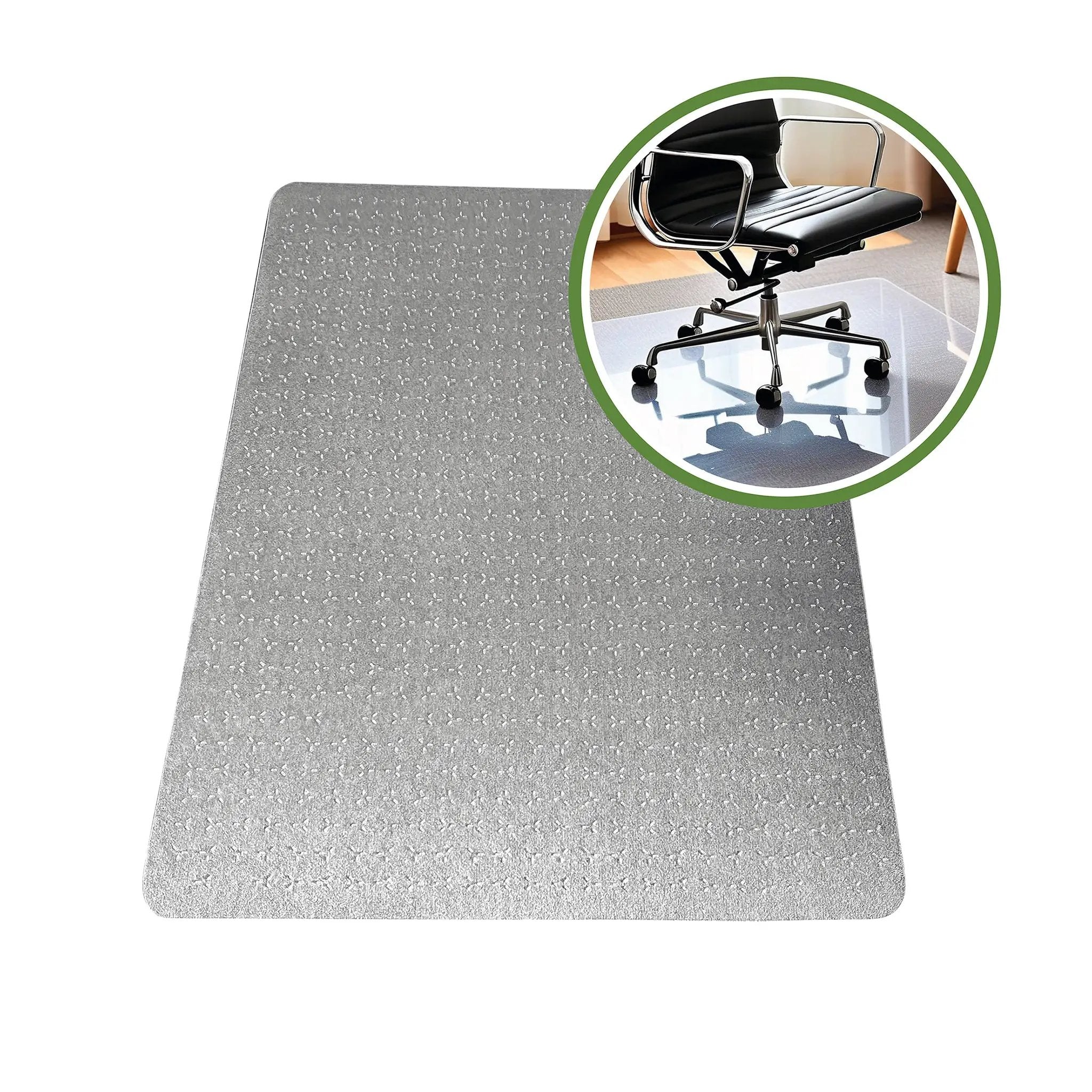 Floortex Cleartex TrYlok PVC Chair Mat for Low Pile Carpets up to 6mm - Office Mats