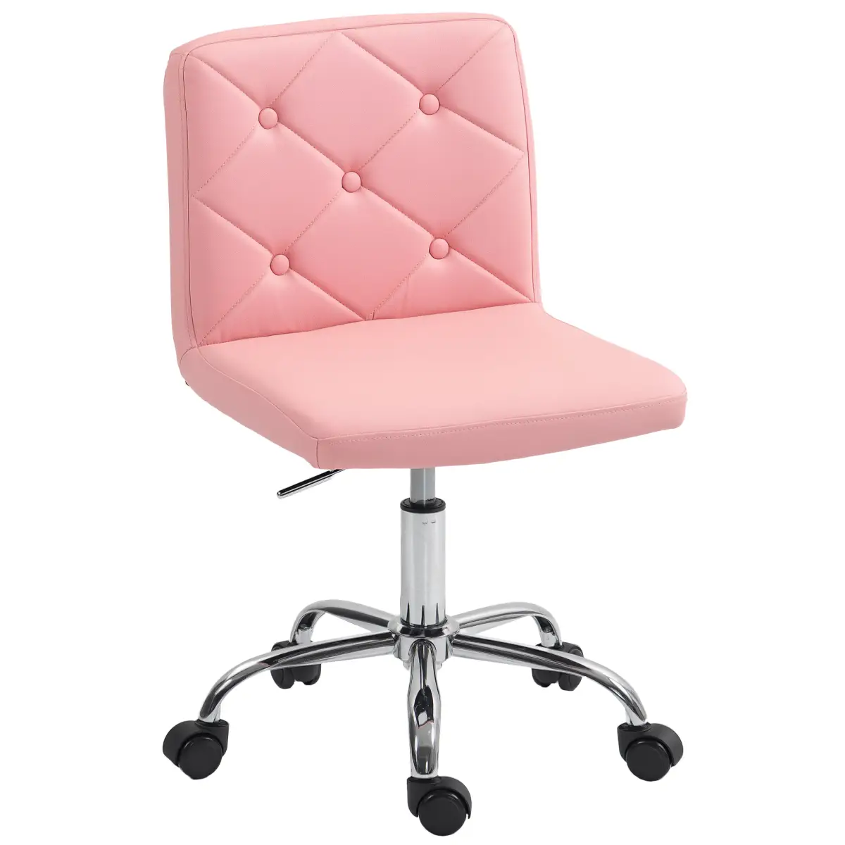 HOMCOM HOMCOM Modern Vanity Computer Desk Chair with Rolling Wheels - Office Chair