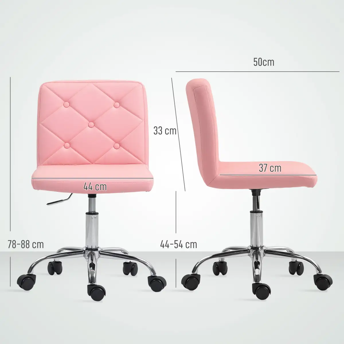 HOMCOM HOMCOM Modern Vanity Computer Desk Chair with Rolling Wheels - Office Chair
