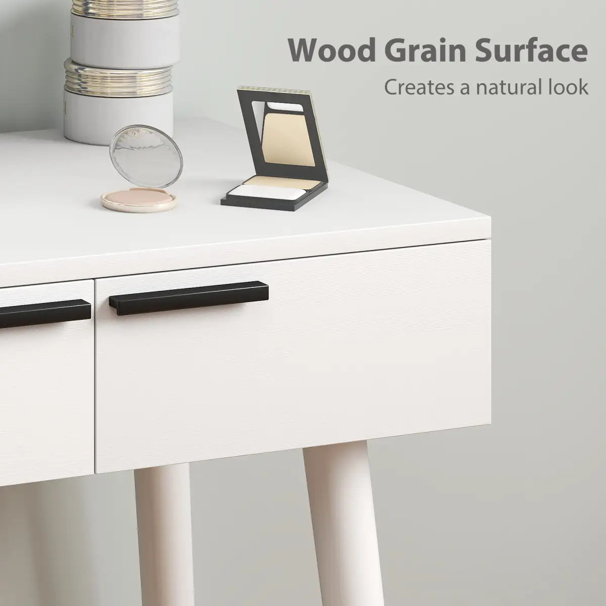 HOMCOM HOMCOM Dressing Table Vanity Set Make Up Desk with Mirror & Stool - Desk