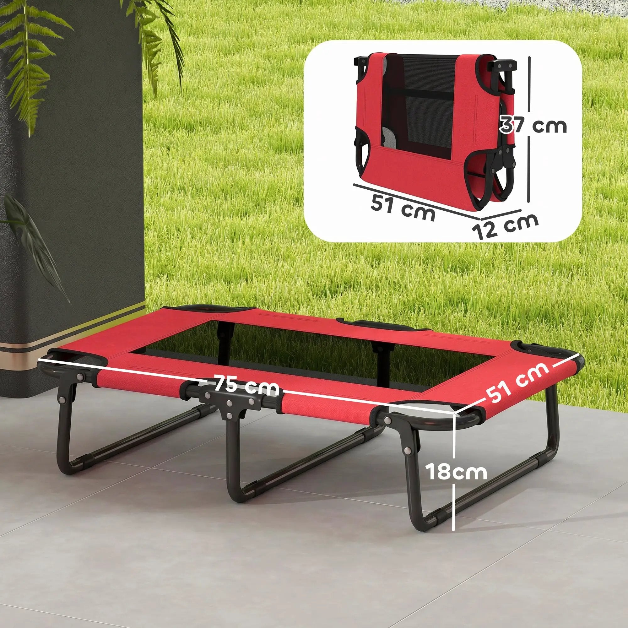 PawHut PawHut Raised Dog Bed with Breathable Mesh for S & M Dogs - Dog Beds