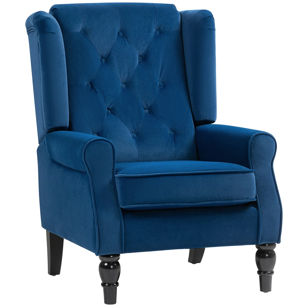 HOMCOM HOMCOM Wingback Accent Chair Tufted Retro Upholstery - Accent Chair