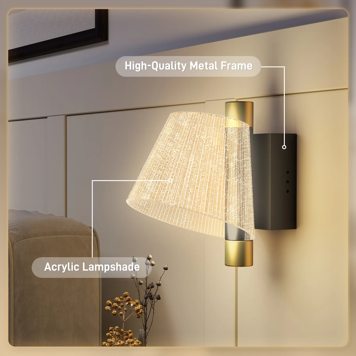HOMCOM Wall Lamp Duo Starry Light 3Color Homes by HOMCOM