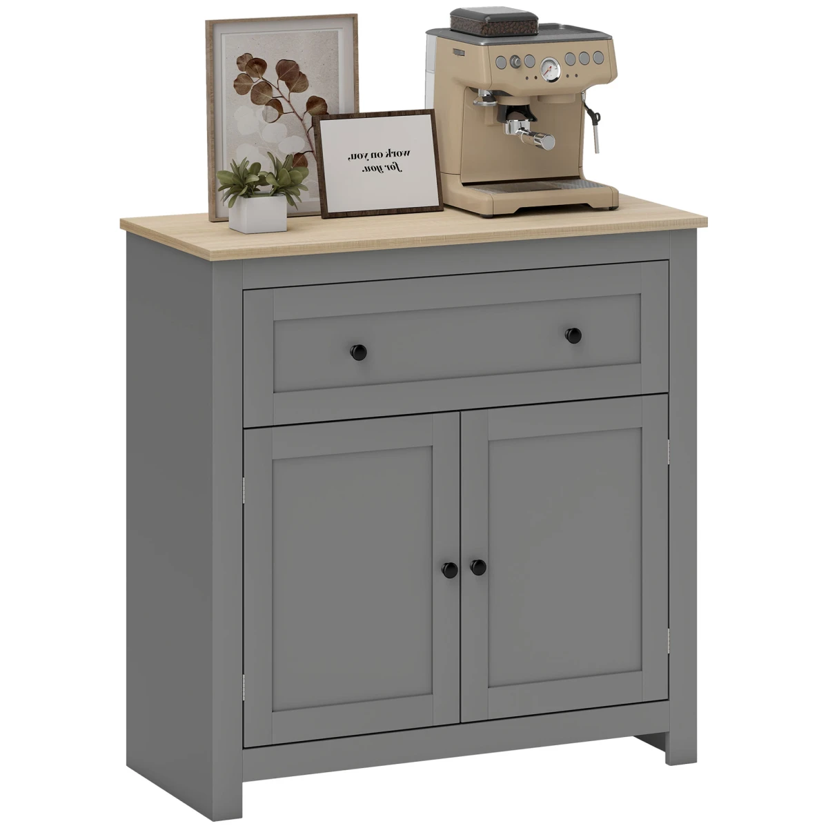 HOMCOM Sideboard Storage Cabinet Compact with Adjustable Shelves and Drawer for Living Room by HOMCOM