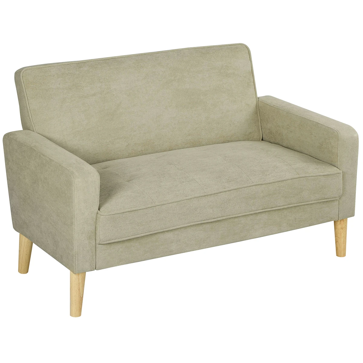 HOMCOM 2 Seater Sofa Compact Velvet Tufted For Small Spaces by HOMCOM
