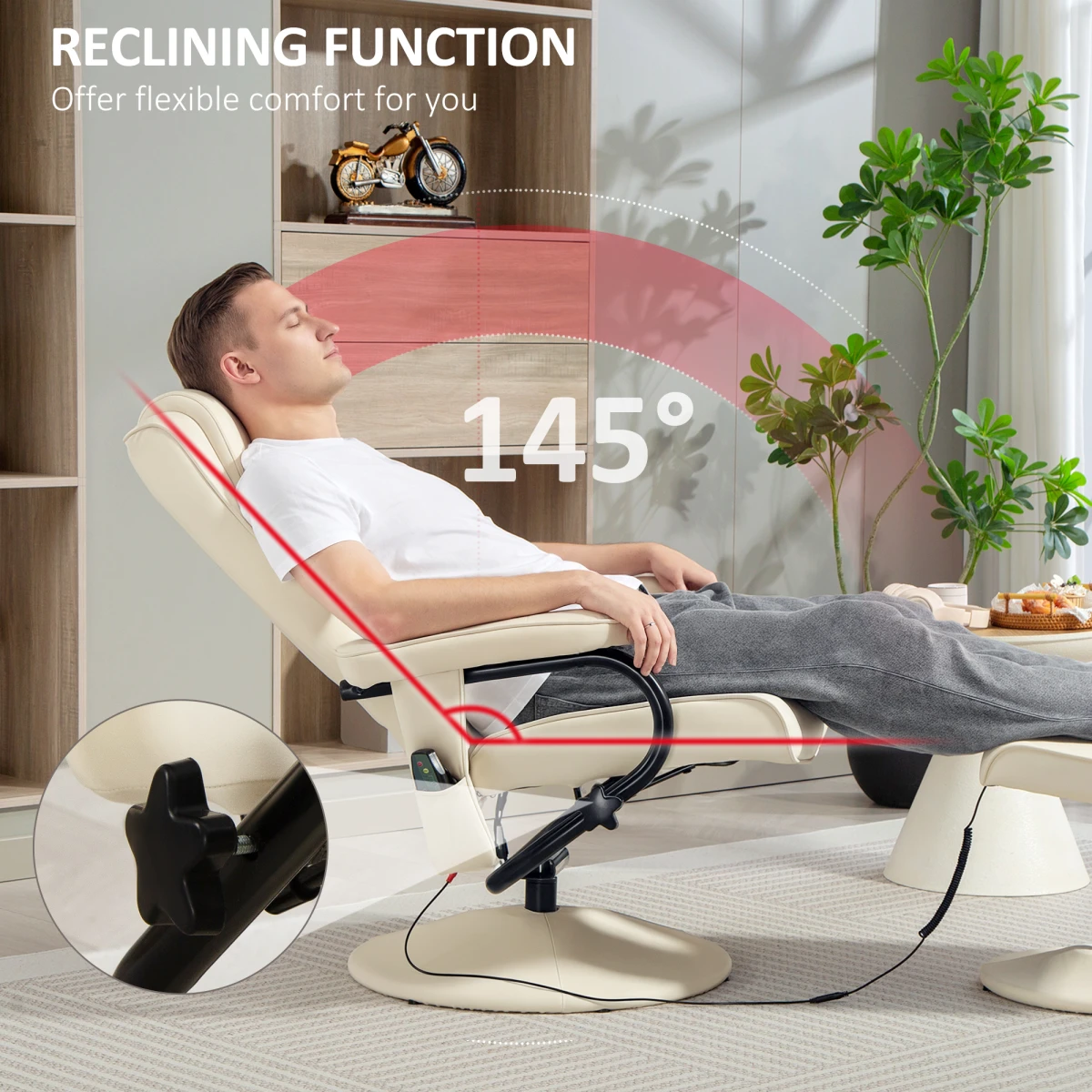 HOMCOM Massage Recliner Chair 10 Point Vibration Home Use by HOMCOM