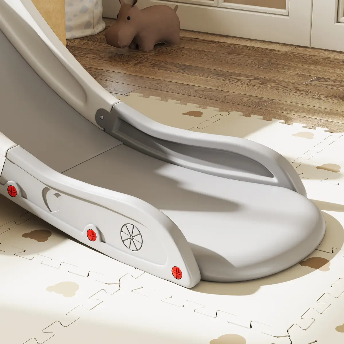 AIYAPLAY AIYAPLAY Kids Slide for Bed, Sofa, Easy to Assemble, Grey - Bed Frames