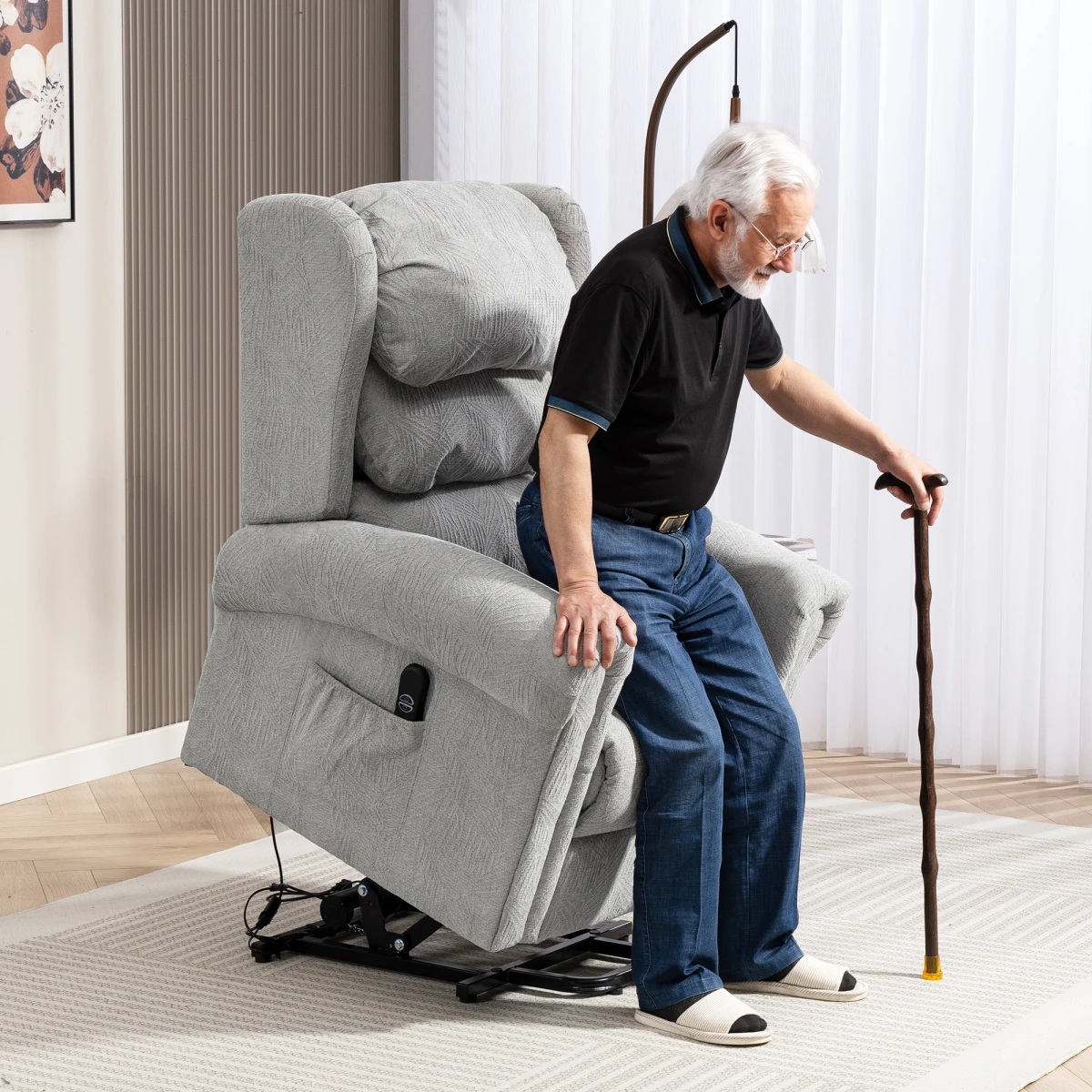 HOMCOM HOMCOM Power Lift Recliner Chair Oversized For Elderly - Recliner