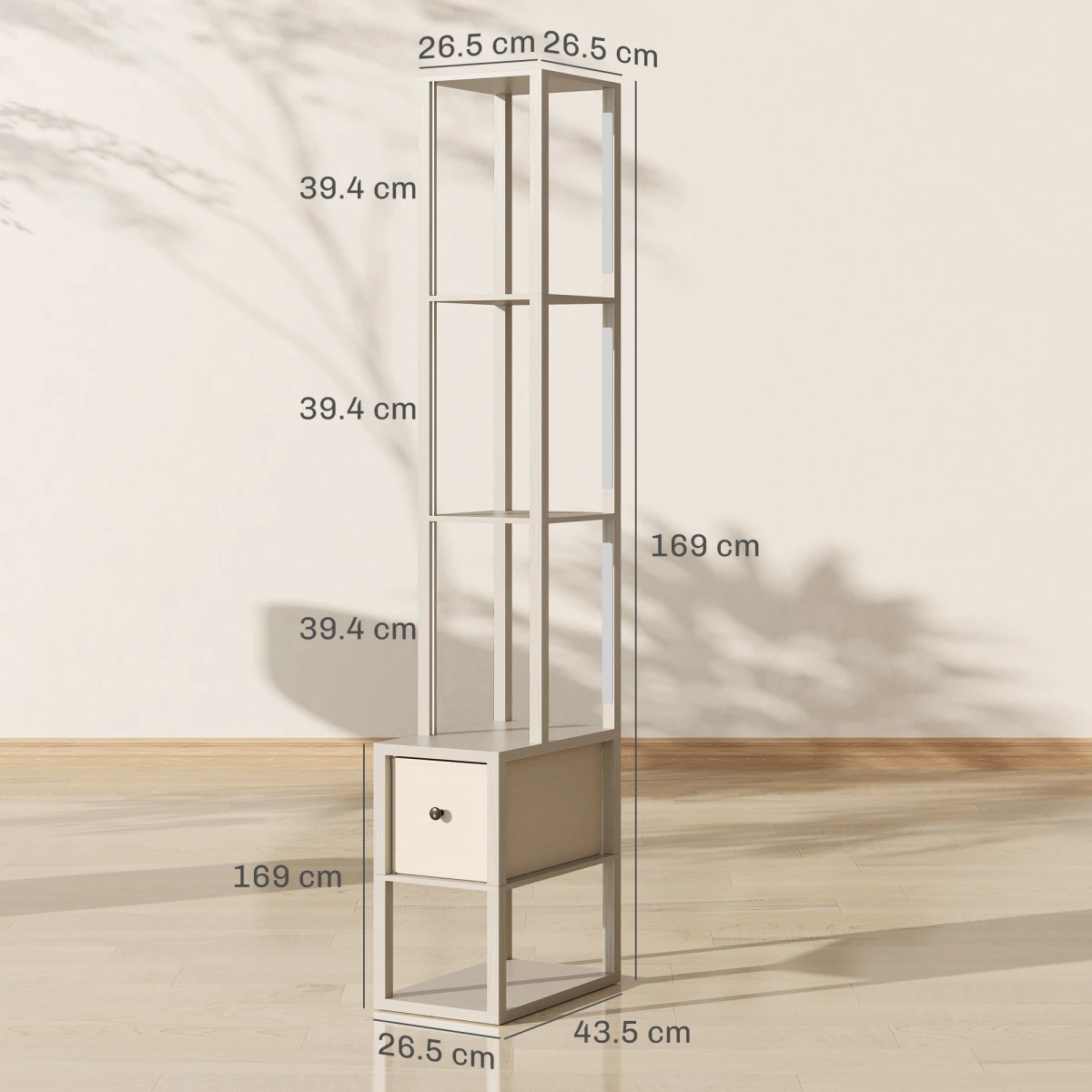 HOMCOM HOMCOM Floor Lamp Tall LED Storage Reading - Lamp