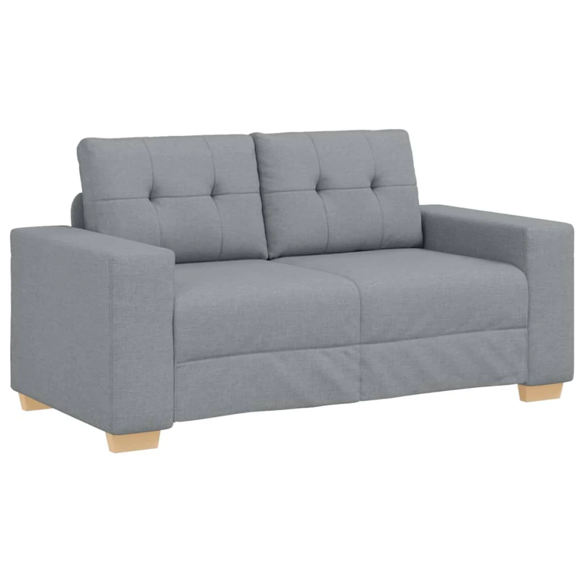 vidaXL VidaXL Sofa Set Three Piece Grey With Box Cushions And Polyester Fabric For Modern Living Room - Sofa