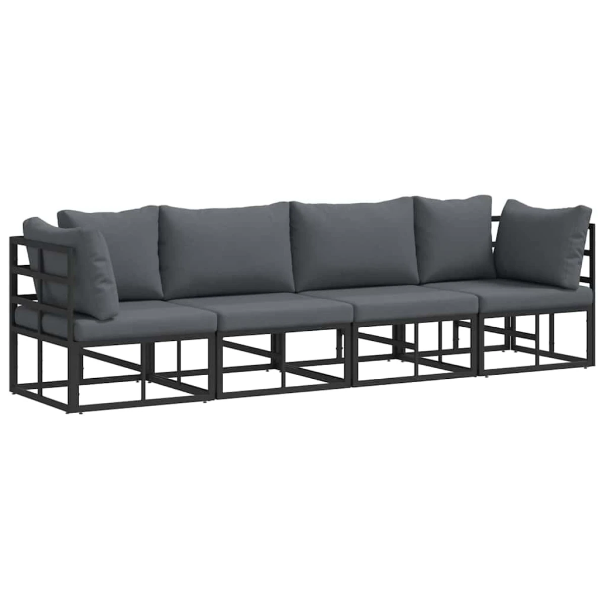 vidaXL vidaXL Garden Sofa Set 4-Pcs Cushioned Outdoor - Garden Sofa Sets