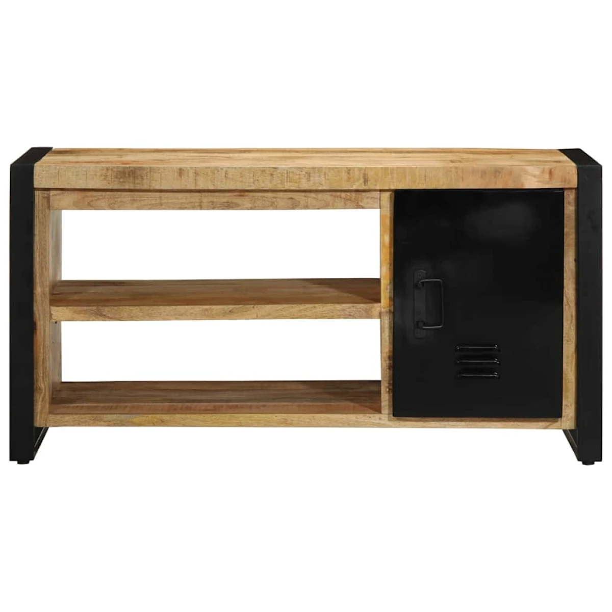 vidaXL VidaXL Industrial Shoe Bench 100x40x50 cm Solid Mango Wood Storage for Modern Homes - Shoe Storage