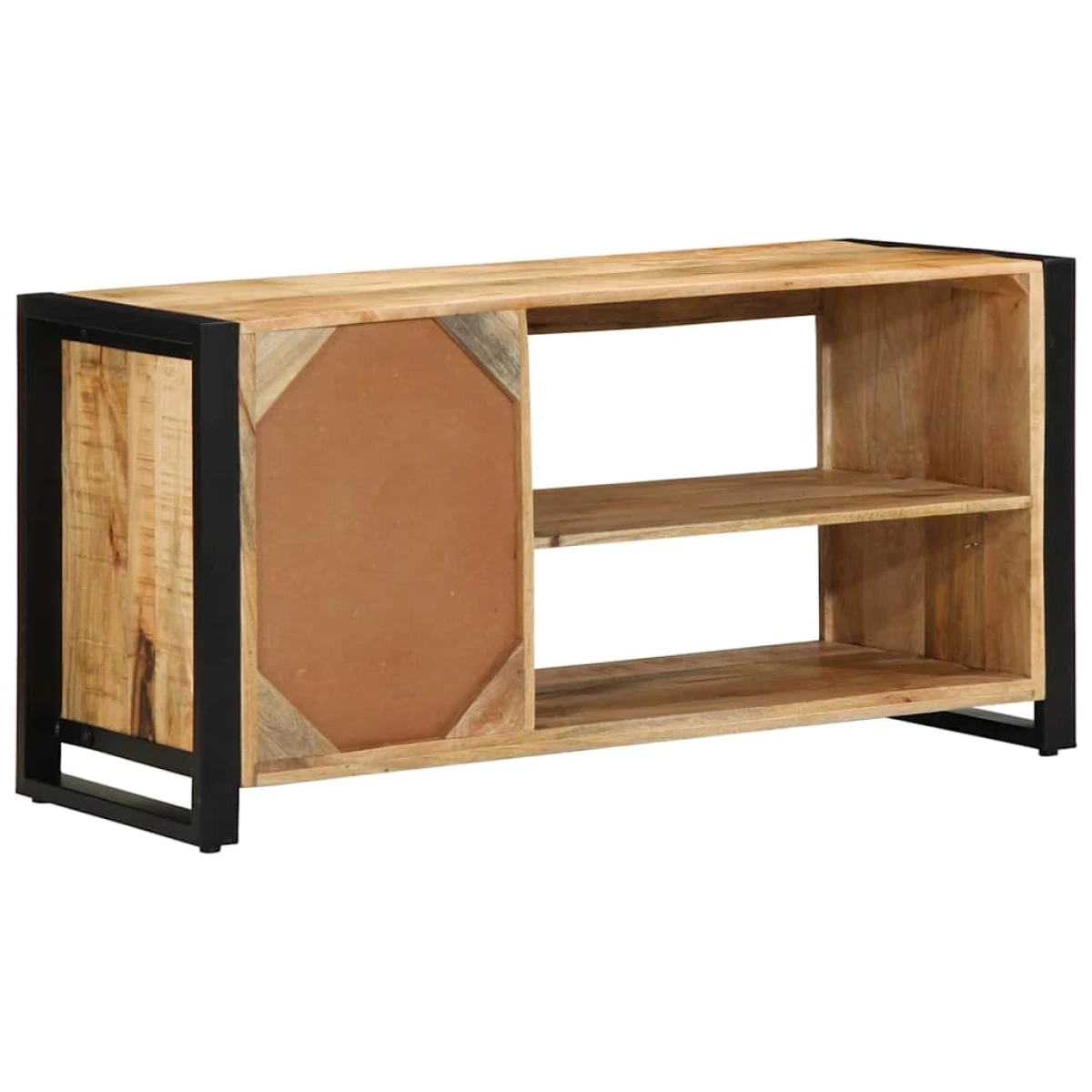 vidaXL VidaXL Industrial Shoe Bench 100x40x50 cm Solid Mango Wood Storage for Modern Homes - Shoe Storage
