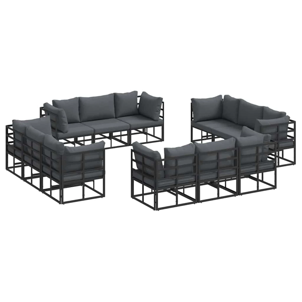 vidaXL VidaXL Sofa Set 12pc Modular Patio - Garden Sofa Sets