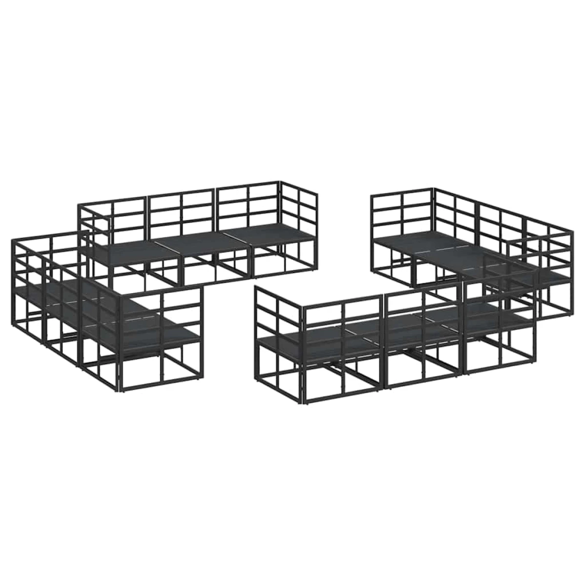 vidaXL VidaXL Sofa Set 12pc Modular Patio - Garden Sofa Sets