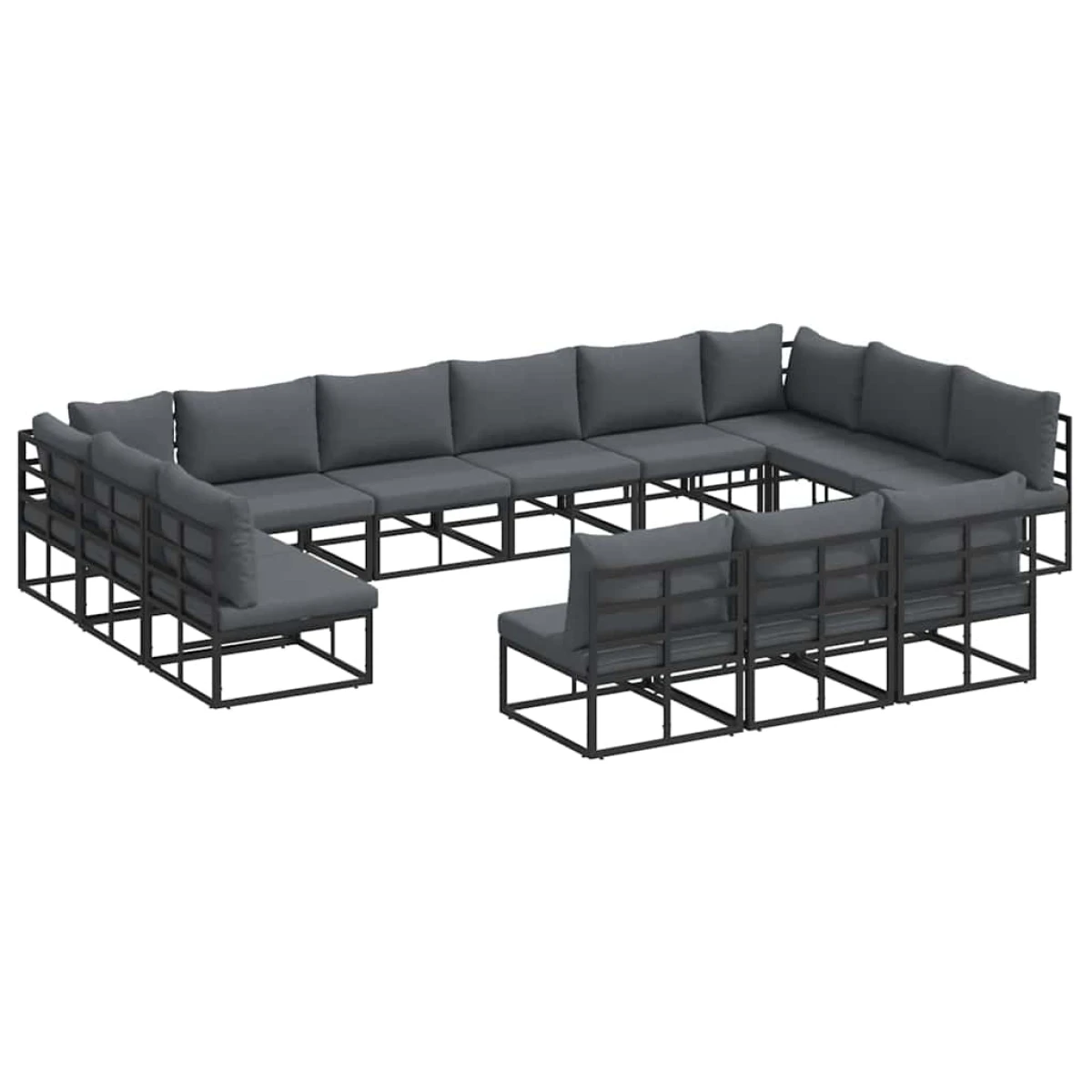 VidaXL Garden Sofa Set 13-Piece Aluminium Frame by vidaXL