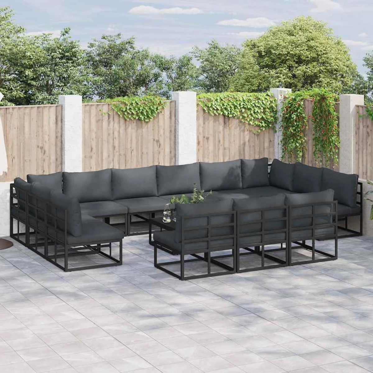 VidaXL Garden Sofa Set 13-Piece Aluminium Frame by vidaXL