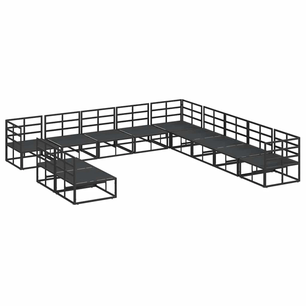 VidaXL Garden Sofa Set 11pcs Aluminium Outdoor by vidaXL