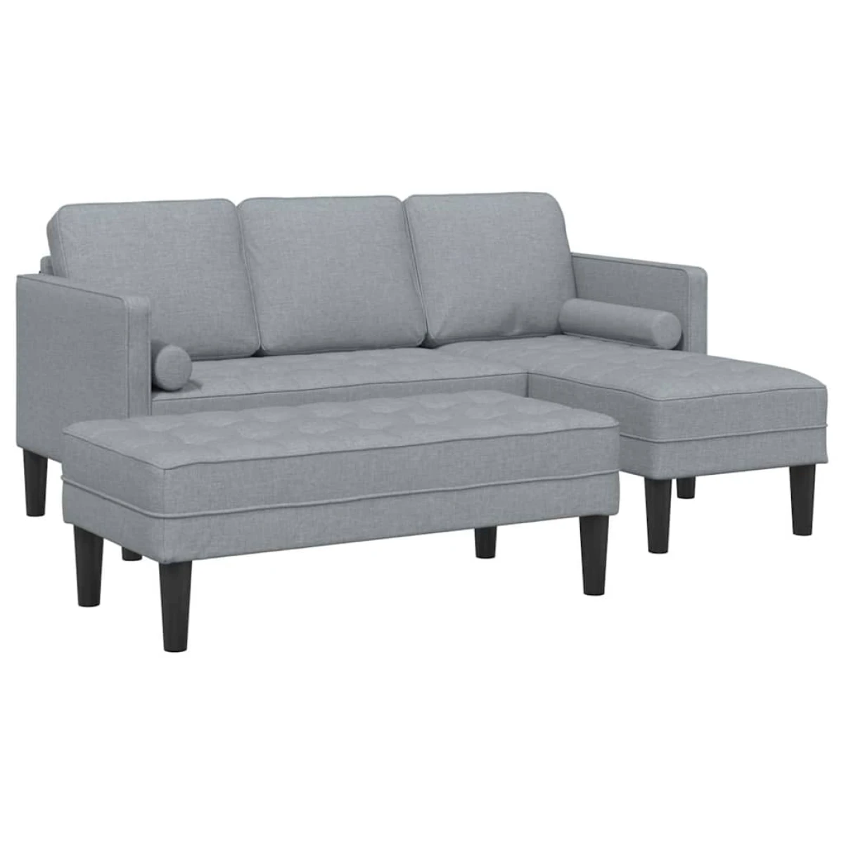 vidaXL VidaXL Sofa Set 173x131x67 cm Soft Touch Grey Living Room - Sofa