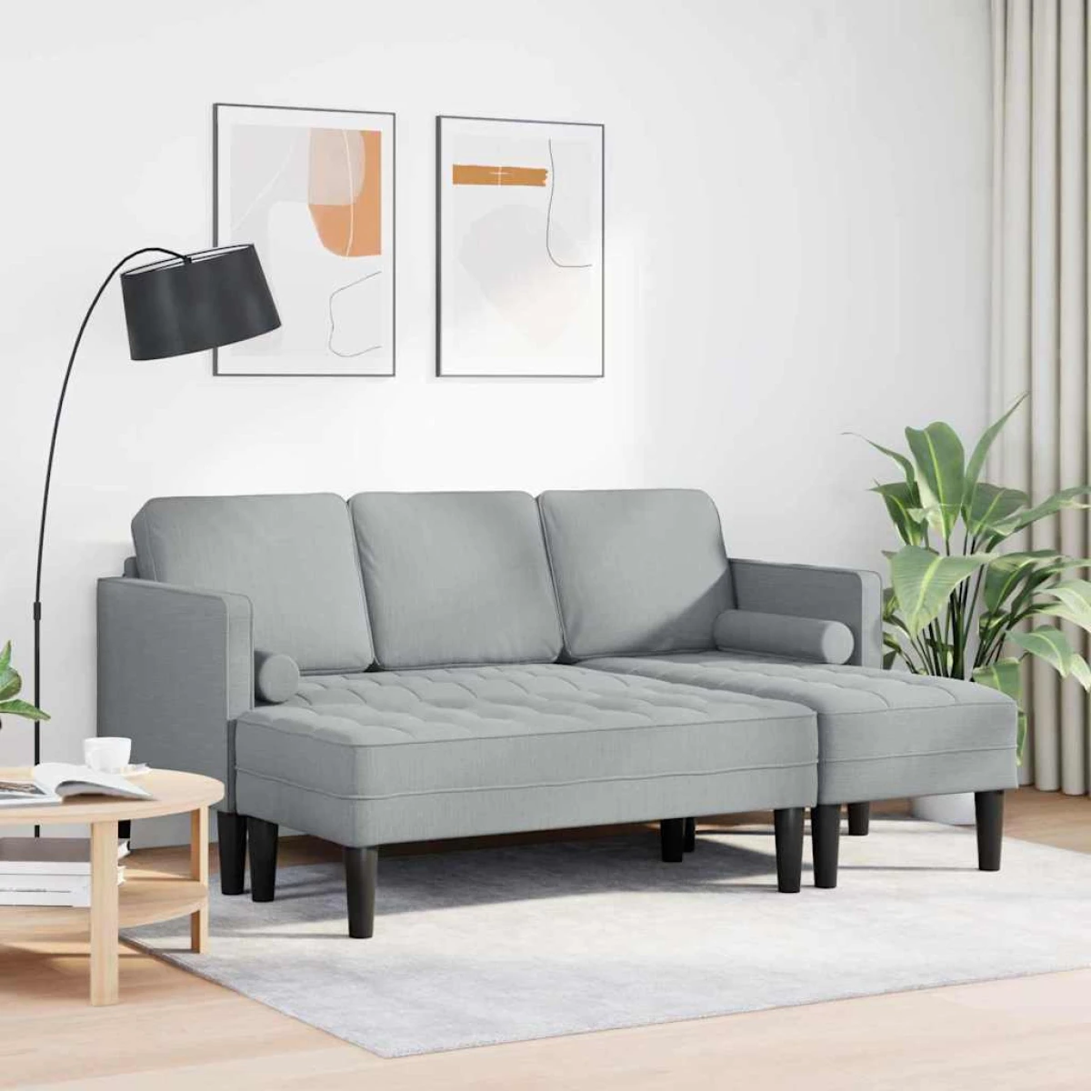 vidaXL VidaXL Sofa Set 173x131x67 cm Soft Touch Grey Living Room - Sofa