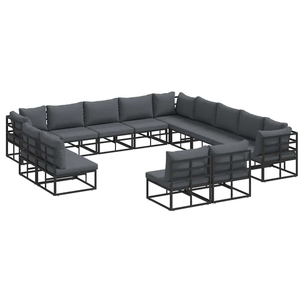 VidaXL Garden Sofa Set 13pc Aluminium Outdoor by vidaXL