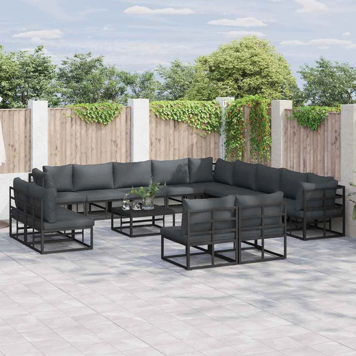VidaXL Garden Sofa Set 13pc Aluminium Outdoor by vidaXL