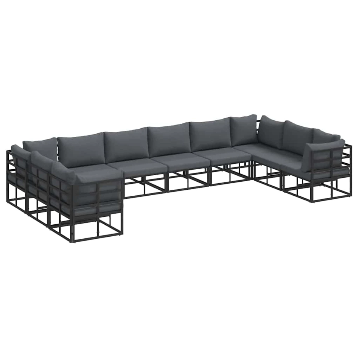 vidaXL VidaXL Garden Sofa Set 10 Pc Modular Outdoor Patio - Garden Sofa Sets