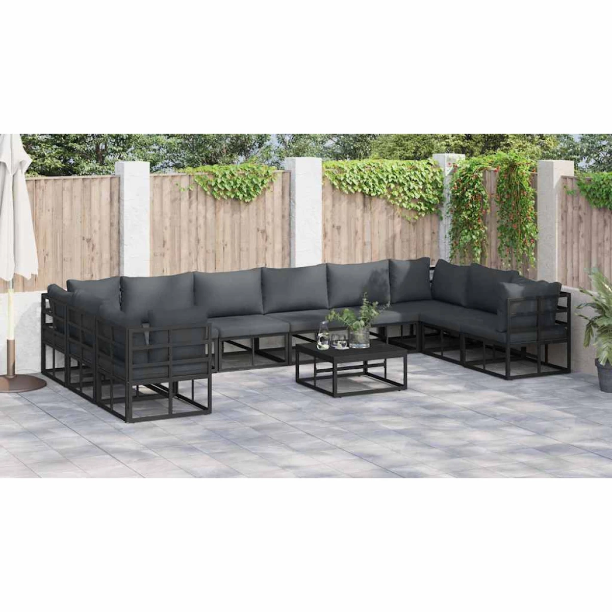 vidaXL VidaXL Garden Sofa Set 10 Pc Modular Outdoor Patio - Garden Sofa Sets