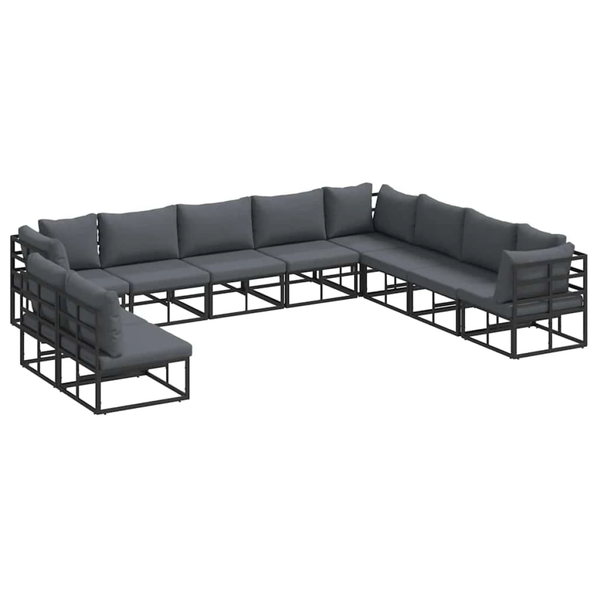vidaXL VidaXL Garden Sofa Set 10pc Weatherproof Aluminum - Garden Sofa Sets