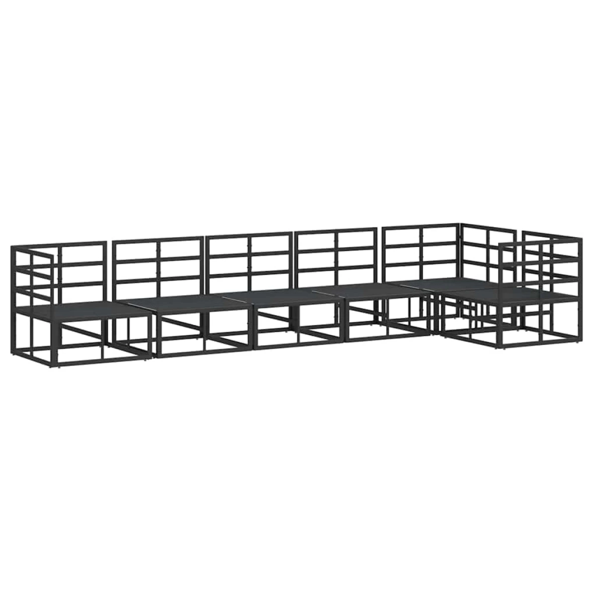 vidaXL Garden Sofa Set 6P Aluminum Cushions Patio by vidaXL