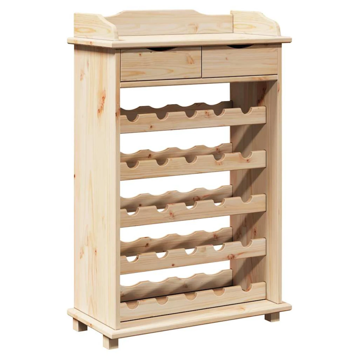 VidaXL Wine Rack 90 X 60 X 30 Cm Solid Pine Wood Storage by vidaXL