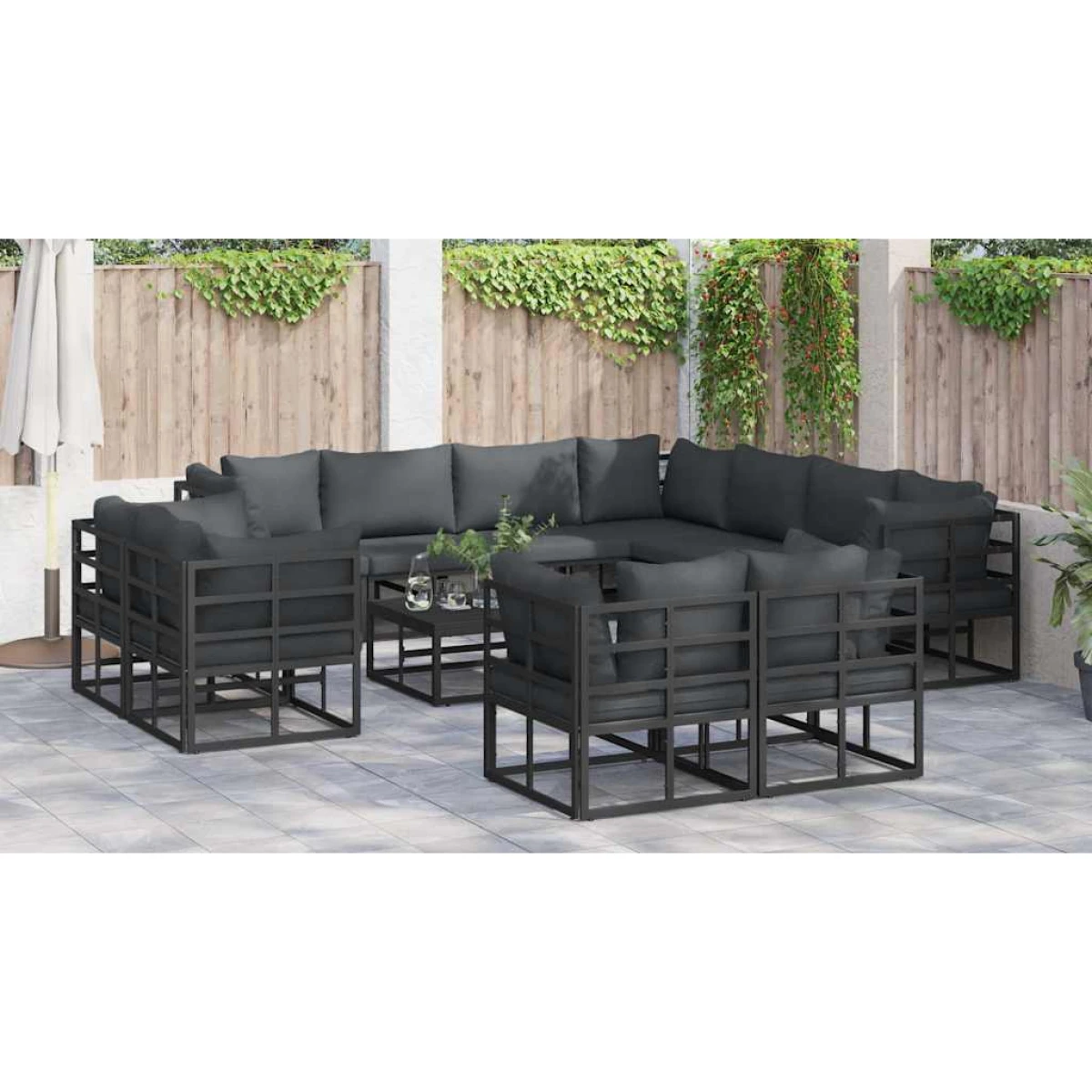 vidaXL VidaXL 11-Piece Garden Sofa Set Modular Outdoor - Garden Sofa Sets