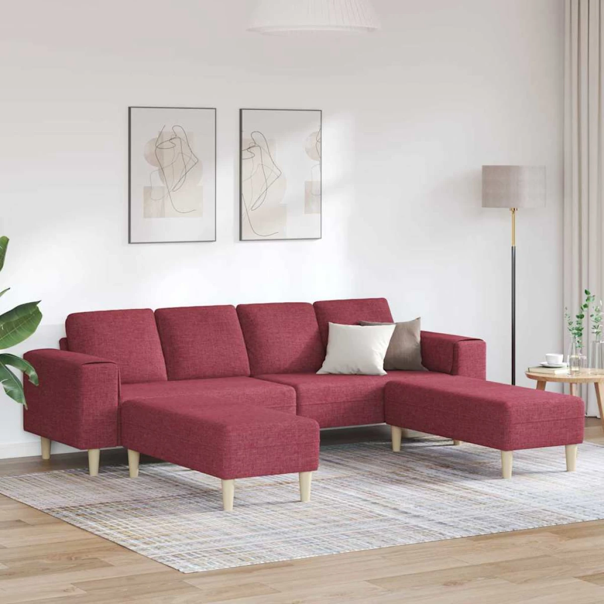 Premium Sofa Set Three Seater Light Grey With Breathable Fabric For Modern Living Rooms And Stylish Decor by vidaXL