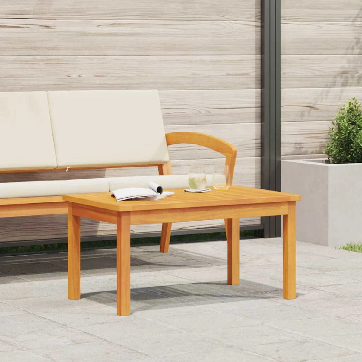 VidaXL Coffee Table Solid Acacia Brown Outdoor Garden by vidaXL