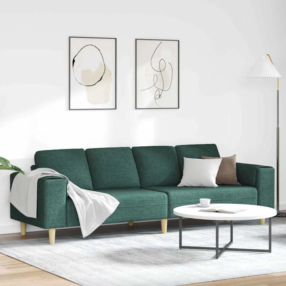 Premium Sofa Set Three Seater Light Grey With Breathable Fabric For Modern Living Rooms And Stylish Decor by vidaXL