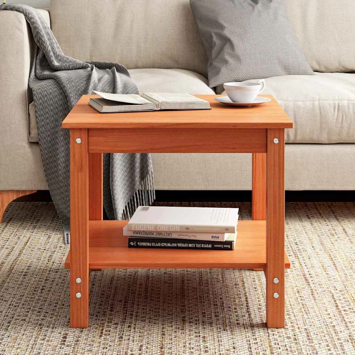 VidaXL Coffee Table 110x55x45 Solid Pine Home by vidaXL