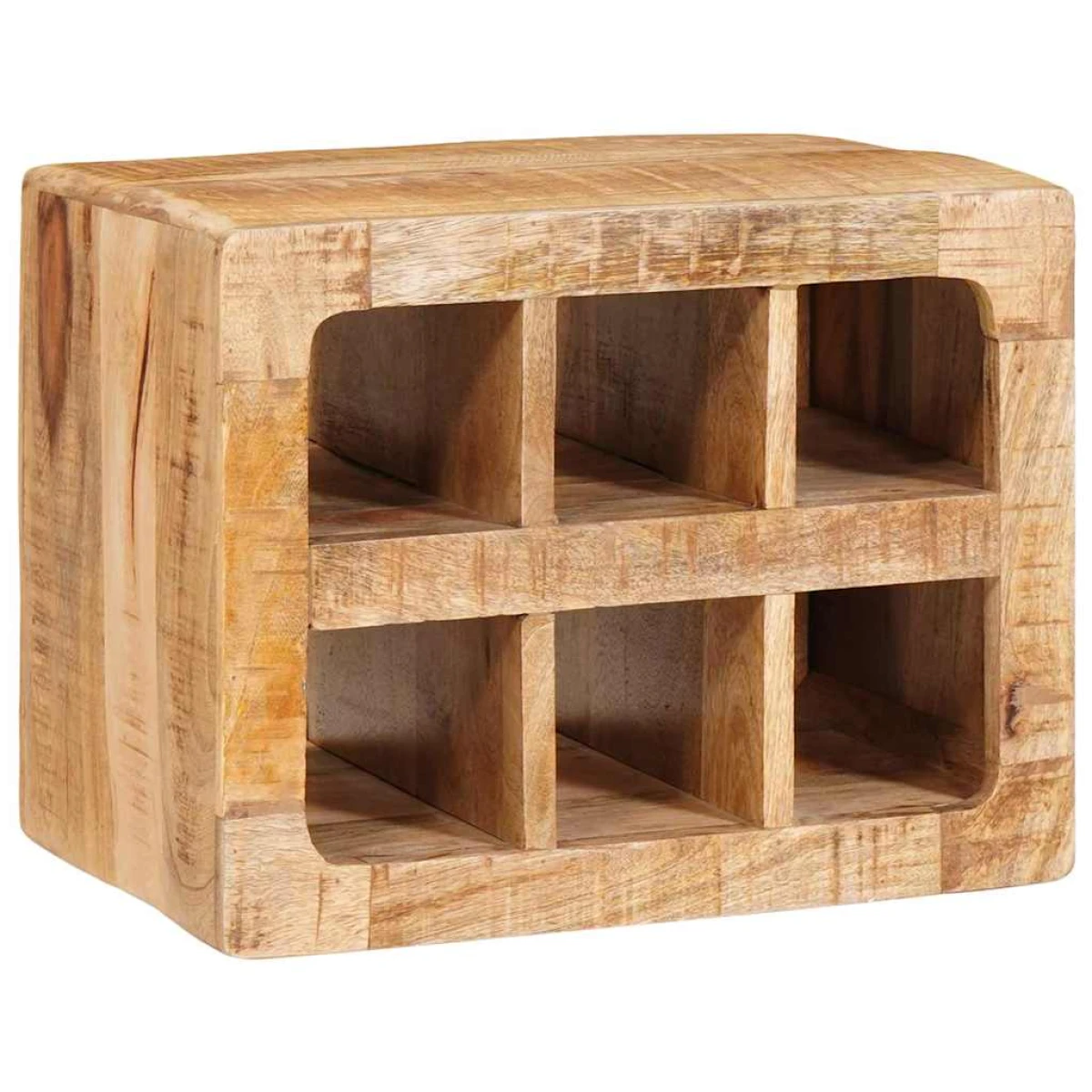 vidaXL VidaXL Wall Mounted Wine Rack 44x30x35 Rustic Mango Wood - Wine Rack
