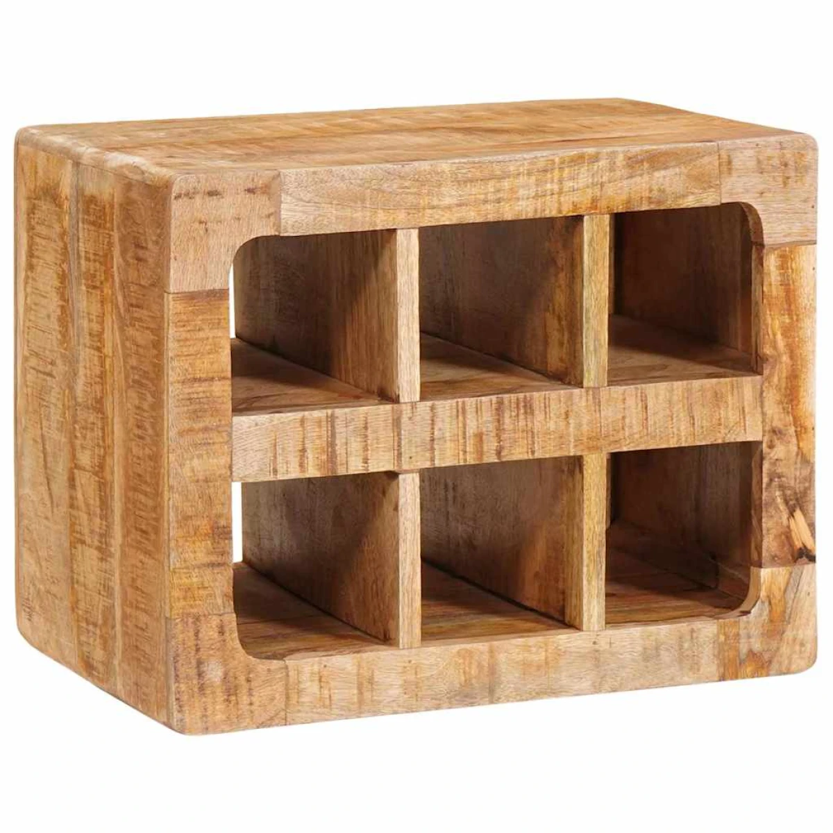 vidaXL VidaXL Wall Mounted Wine Rack 44x30x35 Rustic Mango Wood - Wine Rack