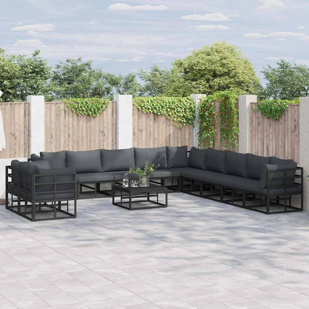 Premium Garden Sofa Set 11-Pcs Cushioned Patio by vidaXL