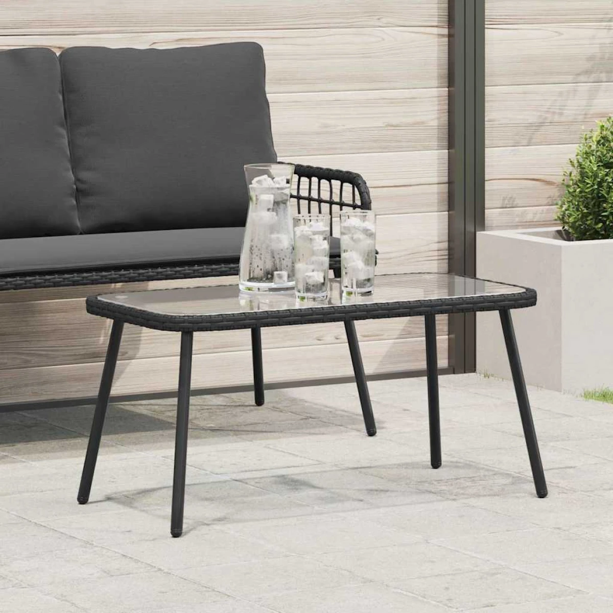 vidaXL VidaXL Coffee Table 90 x 45 x 42 cm Poly Rattan Outdoor - Coffee Table