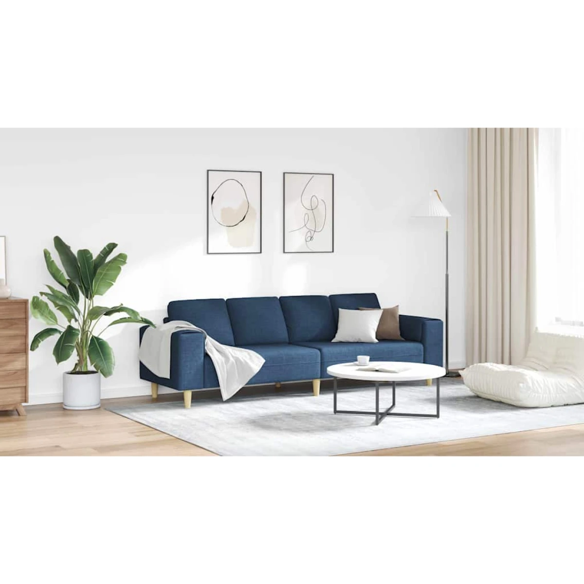 Premium Sofa Set Three Seater Light Grey With Breathable Fabric For Modern Living Rooms And Stylish Decor by vidaXL