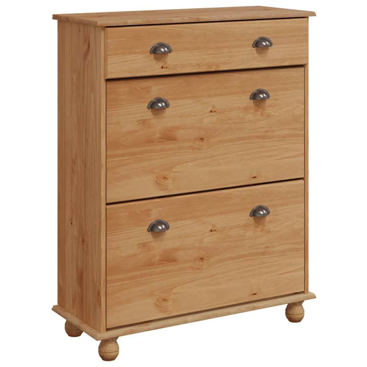 VidaXL Shoe Cabinet 85x35x108 Solid Pine Entryway by vidaXL
