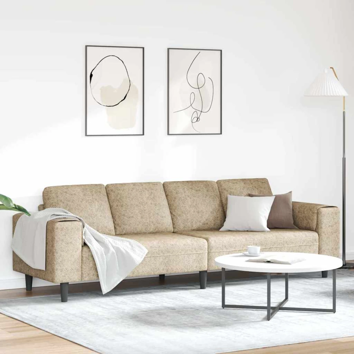 Premium Sofa Set L Shape Faux Suede Living Room by vidaXL