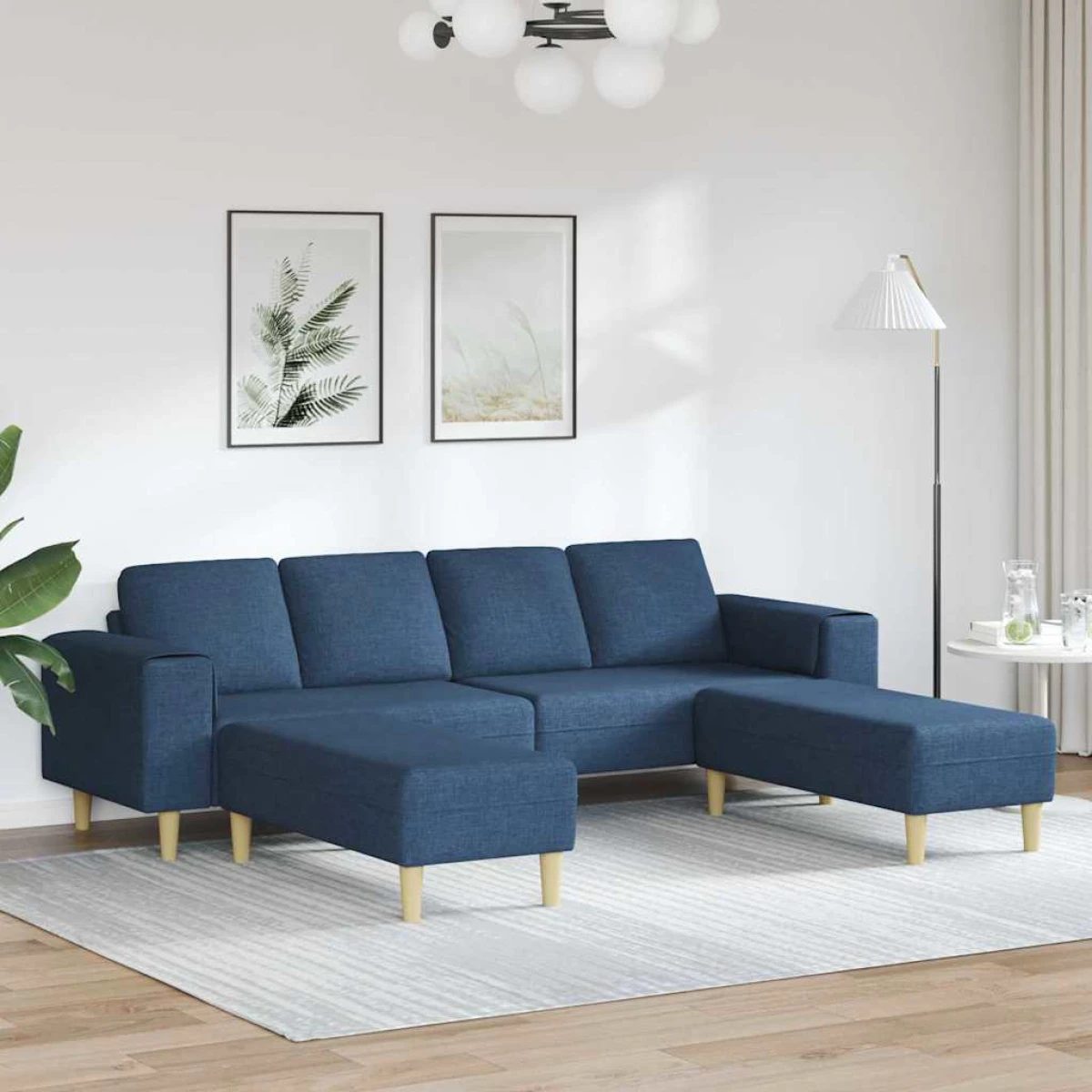 vidaXL Premium Sofa Set Three Seater Light Grey With Breathable Fabric For Modern Living Rooms And Stylish Decor - Sofa