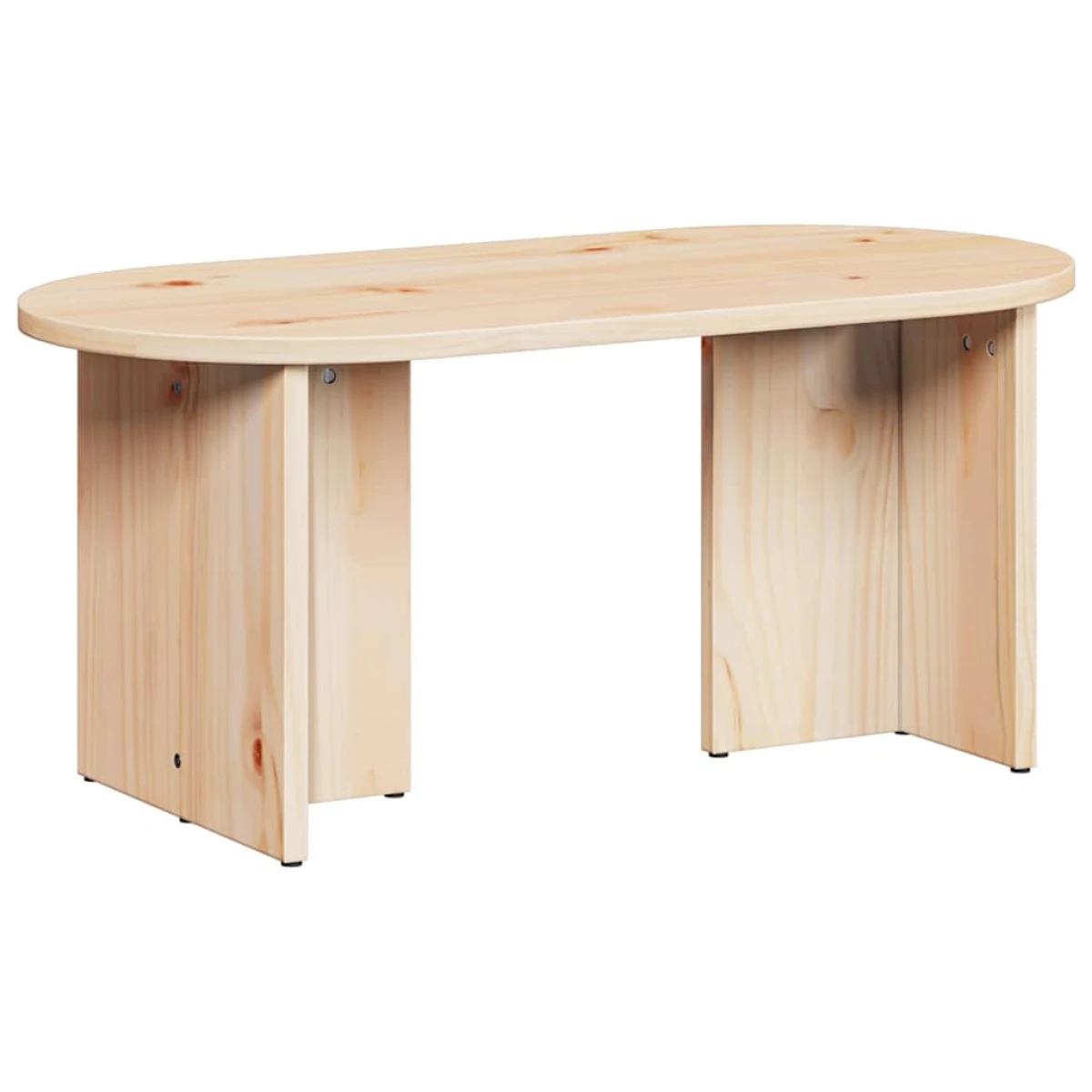 vidaXL Coffee Table 80x39.5x35 Solid Pine Oval Living Room by vidaXL