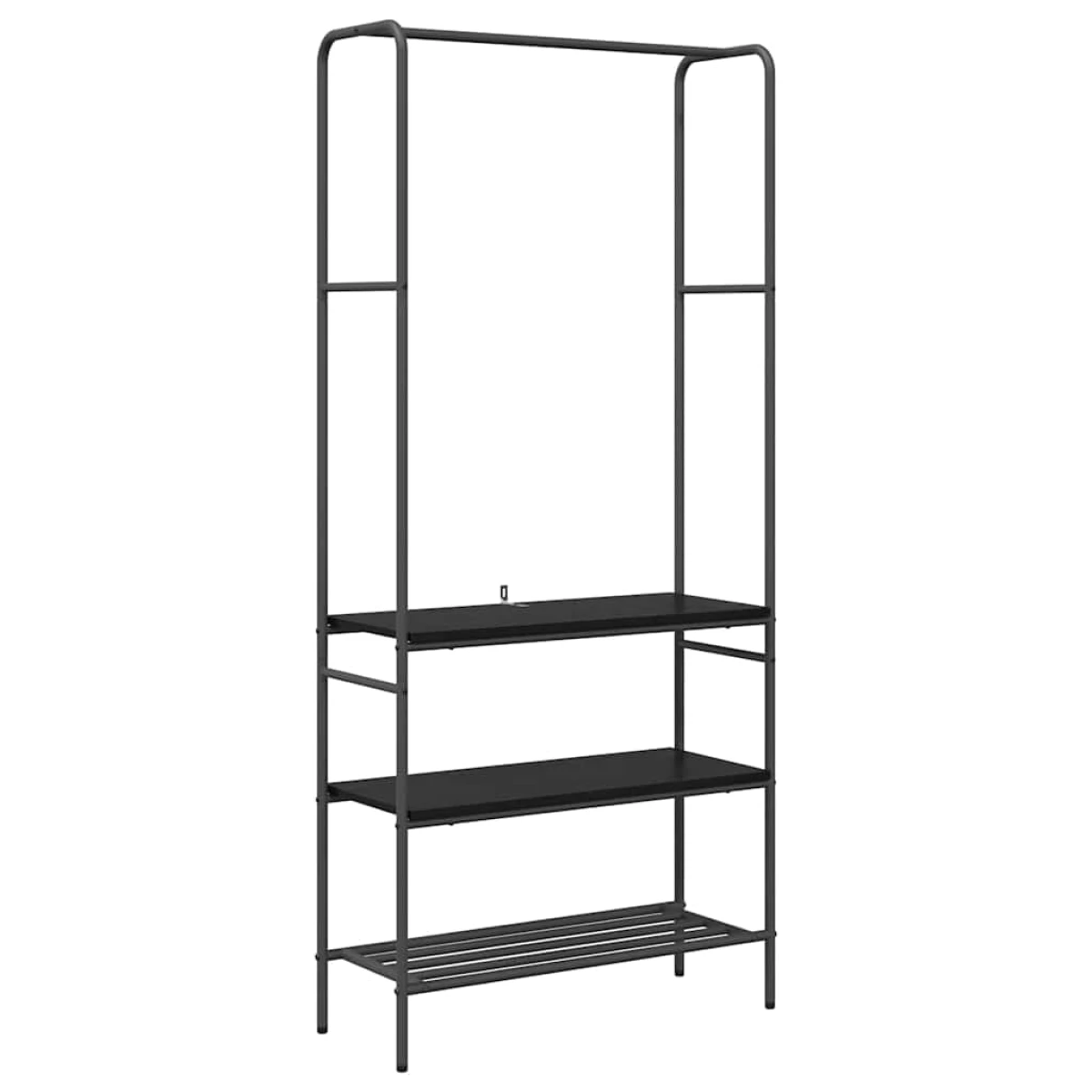 VidaXL Clothes Rack With Shelves 77 x 30 x 171 cm Modern Storage For Home Organization by vidaXL