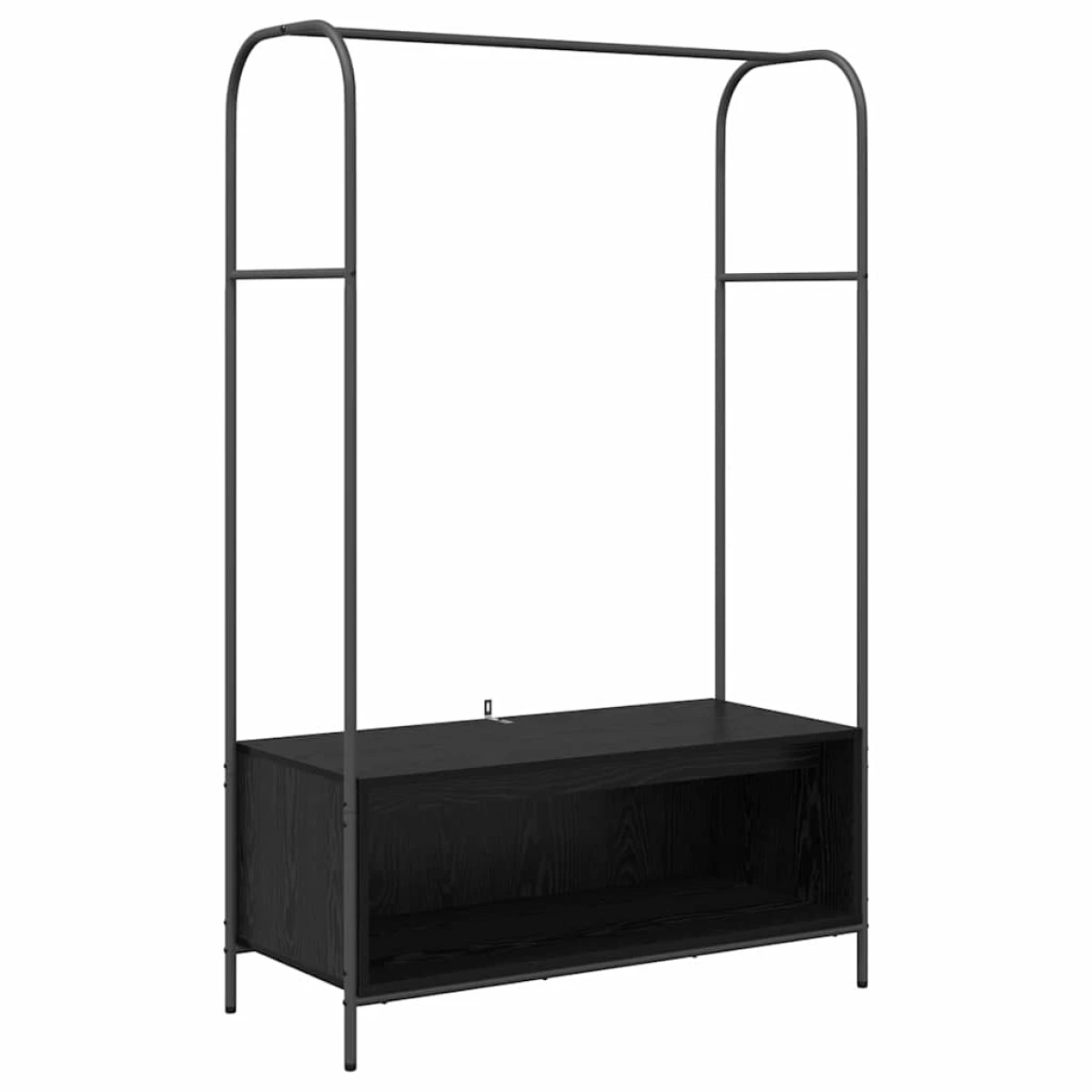 vidaXL vidaXL Clothes Rack 100 x 44 x 160 cm Black Frame With Engineered Wood Shelf For Entryway - Wardrobe